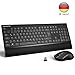 Produktbild VicTsing Tastatur Maus Set Kabellos, Maus und Tastatur QWERTZ Deutsches Layout PC Tastatur kabellos, 2,4 GHz Wireless Tastatur, USB Empfänger, Lange Akkulaufzeit für Laptop, PC,Schwarz