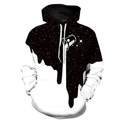 Unisex Realistic Creative Galaxy Graphic 3D Digital Printed Hoodies with Drawstring Kangaroo Pouch Pullover Oversized Hoody Sweatshirts