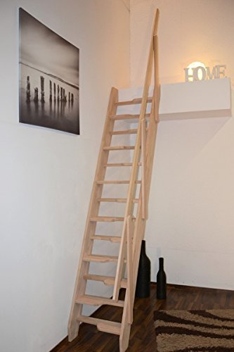 Preisvergleich Produktbild Sambatreppe Raumspartreppe Bielefeld - Buche - Ausladung 160 cm