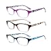 Produktbild Liansan 3 Paar CAT EYE Fashion Retro Lesebrille für Damen Herren mit Vergrößerung 1,0 1,5 2 00 2,50 3.0 3,5 4.0 l3716 bn-bu-pl