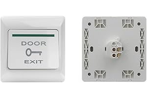 AOAMZ Porte Sortie Bouton-Poussoir Commutateur Porte Porte pour Système De Sécurité pour Serrure éLectrique, 86 X 86 mm, Résistant à l'eau Door EXIT