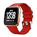 Produktbild erthome Uhrenarmbänder, Watchband Replacement Ersatz Armband Weiches Silikon-Ersatz-Sport-klassischer Band-Bügel für Fitbit Versa Smartwatch (Rot (5.12"-7.68"))