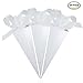 Produktbild Rymall 50pcs DIY Partei Bevorzugungs Kasten Laser Schnitt Geburtstag Hochzeits Süßigkeit Bevorzugungs Süßigkeit Spielwaren Geschenk Kästen mit Bändern (Weiß)