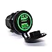 Produktbild RAXFLY DIY Wasserdicht Einbau Auto Motorrad Dual USB Anschlüsse Ladegerät Adapter mit LED Anzeige für 12V/24V KFZ PKW Motorrad Grün