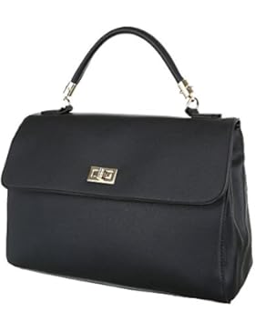 iTal-dEsiGn Damentasche Mittelgroße Schultertasche Tragetasche Kunstleder TA-A121