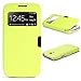 Produktbild Urcover® View Case Handy Schutz-Hülle | Samsung Galaxy S4 Mini | Hart Kunststoff Grün | Elegant Wallet Cover Sicht-Fenster | leichte Schale dünne Tasche