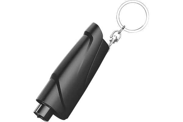 JNNJ Coupe-Ceinture de Sécurité Et Brise-Fenêtre, Marteau de Sécurité de Voiture, Outil D'évacuation 3 en 1 pour Brise-Vitre, Mini Outil d'urgence Portable pour Secours de Voiture(Noir)