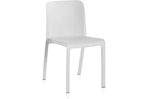 SP Berner - Pack de 6 Sillas Grana - Apilables, Ergonómicas y Resistentes - Uso Interior y Exterior - Fabricadas en España con Plástico Reciclado - Blanco