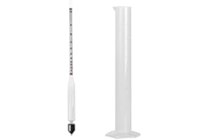 JENOR Testeur d'hydromètre vintage - Bouteille de mesure - Outils d'alcool - Compteur de concentration de vin - 0-100