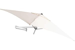 EASYSOL Parasol Mural 250 cm Hexagonal, Naturel/Ecru