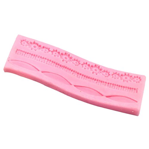 Gazechimp Silikon-Form für Fondant/Schokolade/Zuckerverzierung, für Cupcakes, Mehr Form – Rosa 3 Strings Blumen, 5,2 x 15,3 x 0,6 cm - 7