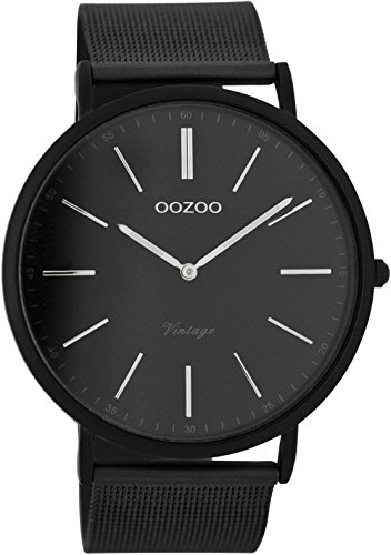 Oozoo Vintage Ultra Slim Metallband 44 MM Black/Schwarz/Schwarz C7383 Oozoo Vintage Ultra Slim Metallband 44 MM Black/Schwarz/Schwarz C7383