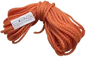 Glac Store - Cuerda flotante trenzada para salvavidas de 30 m de largo, 8 mm de diámetro, homologada para la náutica, barco, de polipropileno naranja