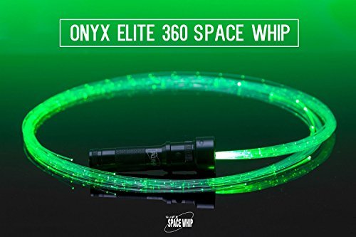 GloFX Space Whip Remix (programable llevó Fibra óptica látigo) 6 ft 360 ° Giratorio - Super Brillante luz hasta Juguete delirio