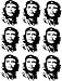 Price comparison product image The Classic Image Company Che Guevara Silhouette Multi Pack - Vinyl Stickers Novelty Sticker Various Sizes