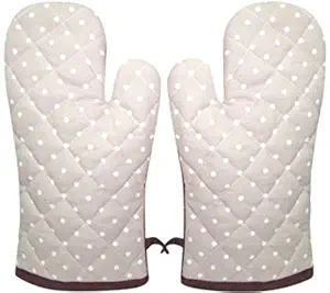 MYCART: 100% Cotton Padded Oven Gloves Heat Proof (Pack of 1pair)