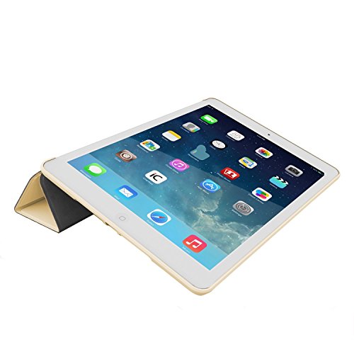 Khomo iPad Air 2 Hülle Case Golden Gehäuse mit doppelten Schutz ultra dünn und leicht, Smart Cover – Dual Gold - 4