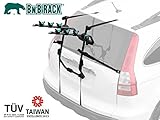 BNB RACK Swift Touring - Trunk Mount 3 Bicycles Rear Car Rack with Quick Release System Universal Trunk Cycle Carrier for Sedans Hatchbacks and SUVs with Fix Strap