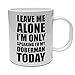 Produktbild LEAVE ME ALONE I 'm Only Sprechende to my Rottweiler, Heute - Hund/Geschenk/NEUHEIT Mottoparty Keramik Tasse