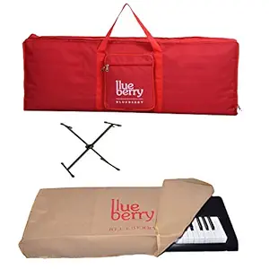 Blueberry KB50 Padded Keyboard Bag,Dust cover& Stand Compatible with Casio CTK-6300IN Keyboard(RED)