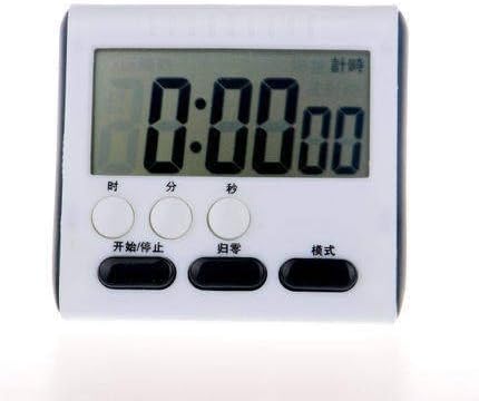Kitchen timer reminder electronic countdown timer stopwatch screen cute alarm clock,Black