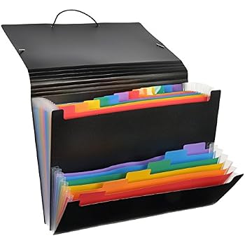 Viquel Trieur A5 Rainbow Class 6 Positions - Format 19x23x1.2cm Noir