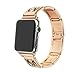 Produktbild Skryo_ Uhren&Uhrenarmbänder Skryo Mit Verbindungsadapter Luxury Alloy Crystal Strap Band für Apple Watch 4 40mm (Gold)