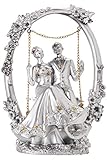 Avighna Romantic Love Couple on Swinging Loveseat Fiber Showpiece (AG-c50)