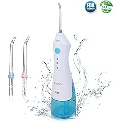 Irrigateur Dentaire HONZIN Portable IPX7 Etanche 3 Modes Avec 2 Buses Jet Dentaire