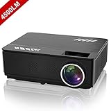 YABER Vidéoprojecteur 4500 Lumens Soutien 1080P Full HD Home Cinéma Projecteur LED avec Deux Haut-parleurs Stéréo (de Qualité HiFi - Haute-fidélité) et 3 Ventilateurs Intégrées, 200' Affichage