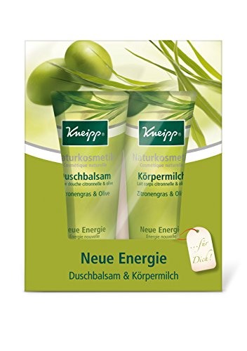 Kneipp Geschenkset Neue Energie (Dusche 200 ml + Körpermilch 200 ml), 1er Pack (2x1)
