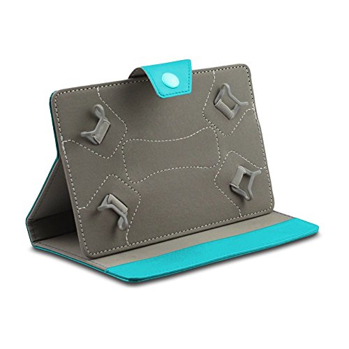 UC Express® Hochwertige Tablet Schutzhülle für Medion Lifetab E6912 Tablet Tasche Hülle mit Standfunktion kombiniert Schutz und Design in 9 verschiedenen Farben aus hochwertigem Kunstleder Cover Case Universal Farbauswahl, Farben:Türkis - 3