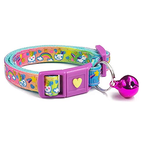 Waaag Pet Collars Unicorn Cat Collar Cute Unicorns On Rainbow