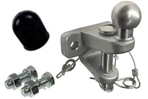 UHIBROS ASC Industries 5500kg ball and pin jaw towing hitch coupling supplied with bolts & ball cap