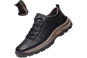 HOUXIANDOU Zapatos Casuales De Cuero para Hombre con Costuras A Mano, Zapatos De Cuero para Hombre con Soporte para El Arco, Zapatos De Cuero Antideslizantes Cómodos