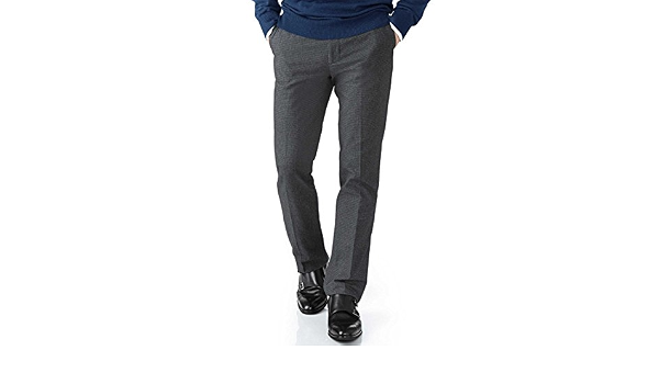 Grey Classic Fit Cotton Flannel Trouser 