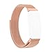 Produktbild Strap Band,Janly Ersatz Milanese Armband Edelstahl Band HD Film für Fitbit Inspire / Inspire HR (Rotgold)