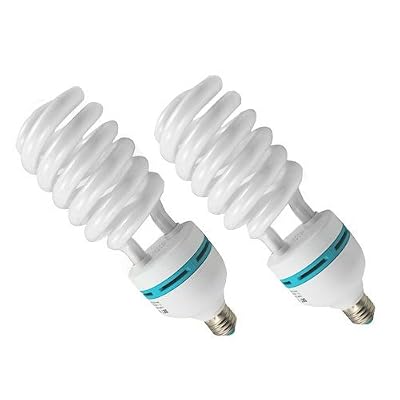 amzdeal® Ampoule 2x135W E27 5500K Photo Eclairage continu Ampoule tubes Studio FLUO neuf
