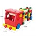 YIXIN Wooden Screw Truck Building Blocks Toy with Different Colors Nuts Tools Early Education Toy