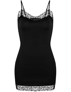 Satinior Damen Tank Tops Cami Camisoles Spaghetti Strap Tanks mit Spitze Trim