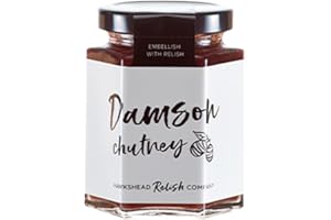 HAWKSHEAD RELISH COMPANY Hawkshead Damson Chutney | 210g Jar | Rich and Fruity Chutney with Damsons, Dates & Mulled Spices | Vegan, Vegetarian, Gluten-Free
