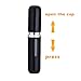 Mudder Travel Refillable Mini Perfume Atomizer Bottle Spray 6 ml, Black