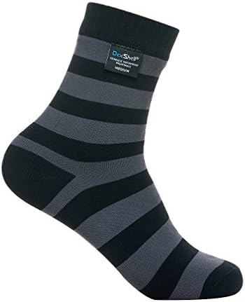 Dexshell Bamboo Ultralite waterproof socks (9 UK - 11 UK, Black/Grey)