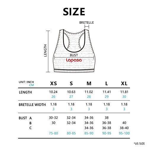 Lapasa Damen BH Baumwolle, Schick und Bequem in 13 Farben, Damen BH set, Damen BH ohne Bügel, L003 - 7