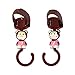 Cute Hot Sale Stroller Hooks Baby Stroller, 2 Pack, Brown (16*4.5CM)