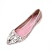 Produktbild VECDY Damen Schuhe, Mode Hausschuhe Frauen Spitze Kappe ladise Schuhe Casual Strass niedrigen Ferse Flache Schuhe Lässige glänzende Wohnungen Bequeme Schuhe Spitze Schuhe