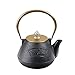 Produktbild WTDlove Eisen-Teekanne japanische Gusseisen Topf Kupfer Deckel Pflaume Bambus Roheisen Topf Tee Wasserkocher Antik Tea Pot Geschenk 1L