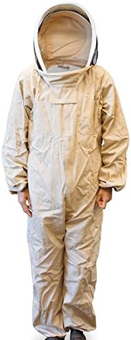 TOLEAD Professional Beekeeper Suit Beekeeping Suit with Self Supporting Veil for Bee Keepers (XL, Light brown)