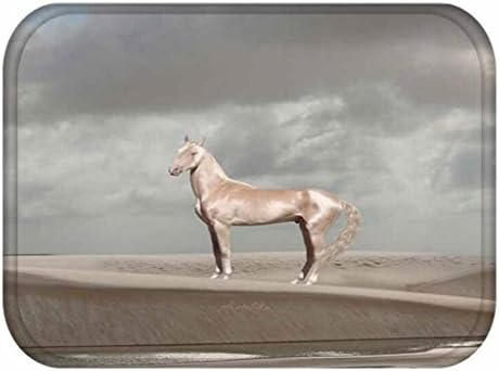KKY-ENTER Modern Minimalist 3D Stereo Desert Pony Pattern Printing Carpet Kitchen Absorbent Non-slip Mat Bathroom Non-slip Mat, 40 * 60 Cm