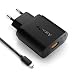 Aukey PA-U28 Qualcomm Certified 18W Single Port USB Turbo Wall Charger with 3.3ft Quick Charge USB Cable for Android Smartphones, Black RS.959.00